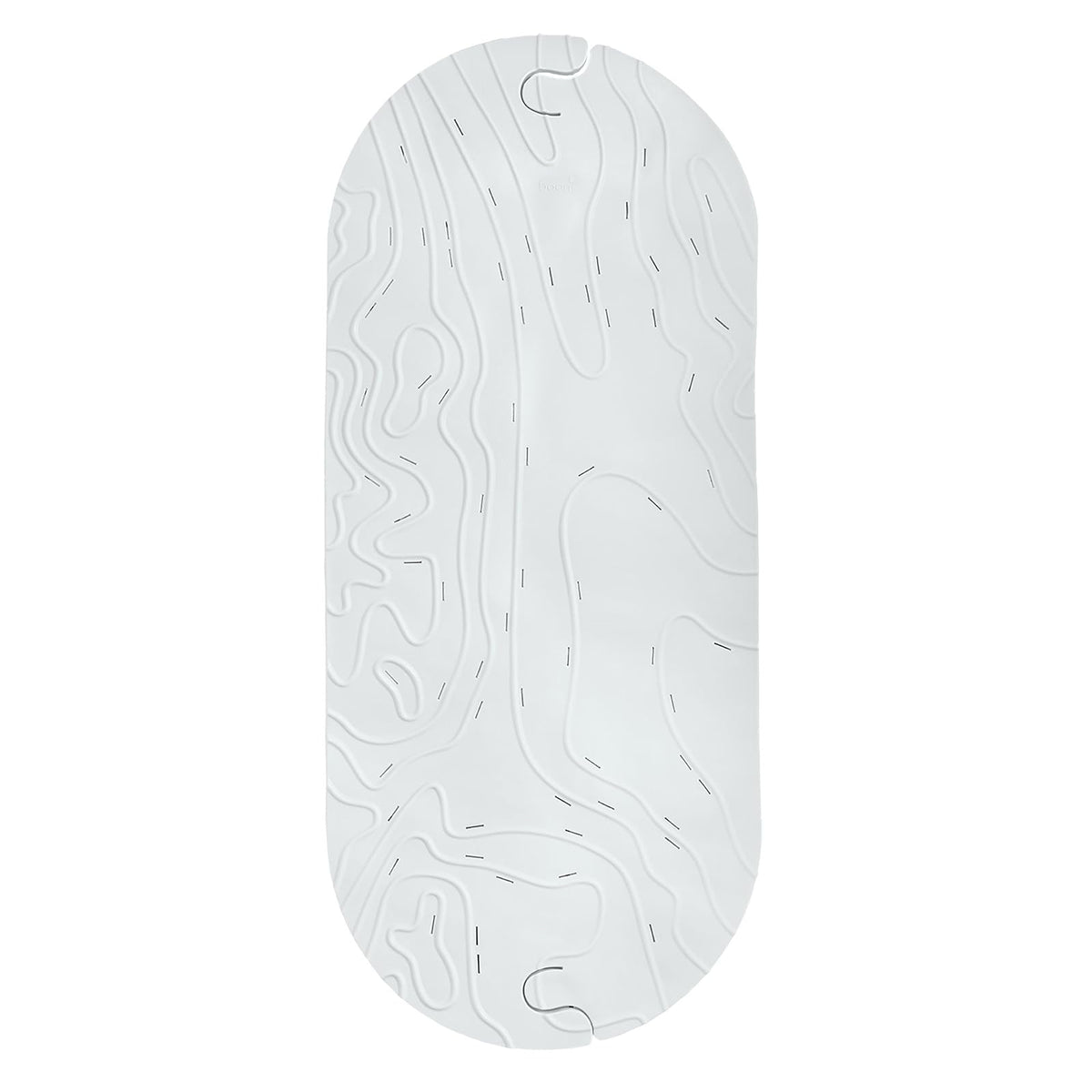 Boon GRIFFLE - Alfombrilla de baño con Textura Antideslizante y Gancho para Colgar y Agujeros de Drenaje, Color Gris