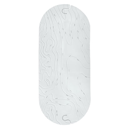 Boon GRIFFLE - Alfombrilla de baño con Textura Antideslizante y Gancho para Colgar y Agujeros de Drenaje, Color Gris