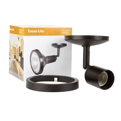 Tecnolite Lámpara Spot de Sobreponer Dirigible Potencia Máx. 90 W, Base E27, Foco PAR38 no incluido