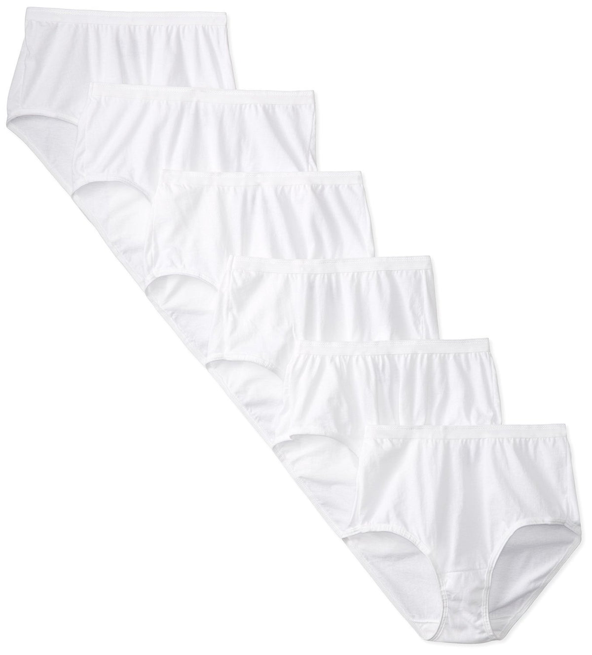 Fruit of the Loom Eversoft Pantaletas de Algodón sin Etiquetas, para Mujer - Blanco - 10
