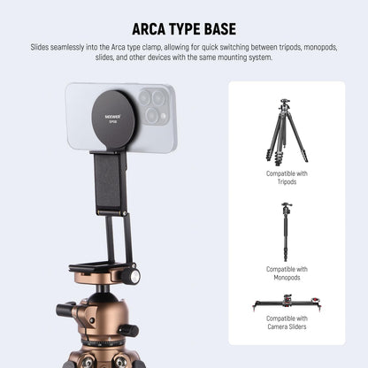 NEEWER Soporte de Cámara Continuidad para Monitor Escritorio,Soporte Magnético Triple Plegable Camera Webcam con Base Tipo Arca,Compatible con MagSafe iPhone iMac Escritorio Mac Portátil Samsung,SP08