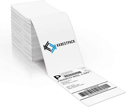 KKBESTPACK Etiquetas de envío térmicas directas plegables de 4 x 6 pulgadas (4000 etiquetas) - 4000 etiquetas