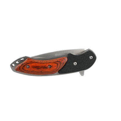 Surtek 120561 Navaja abatible de acero inoxidable con mango de madera