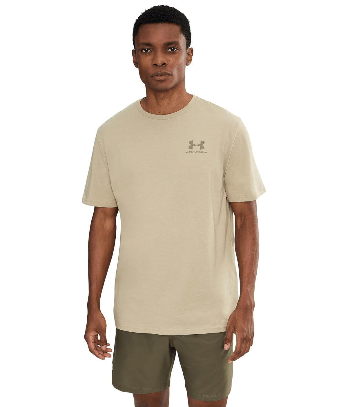Under Armour Sportstyle - Playera de Manga Corta para Hombre - Estándar - XXL - (302) City Khaki - Taupe Dusk