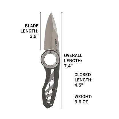 Gerber Gear Remix Cuchillo de bolsillo plegable, borde dentado