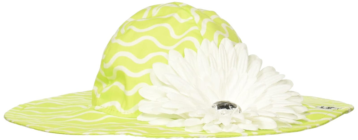 Flap Happy Girls UPF 50+ Floppy Hat with Flower Sombrero para el Sol para Niñas