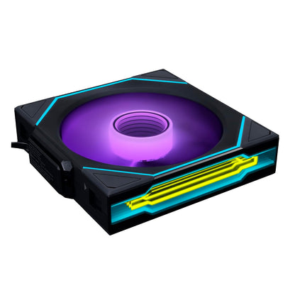 Lian Li UNI Fan SL-Infinity Wireless 120-Reverse Blade-Black-12RSLIN1W1B | Control de ventilador ARGB de señal inalámbrica de 2,4 GHz, espejo infinito doble, driver no incluido y requerido