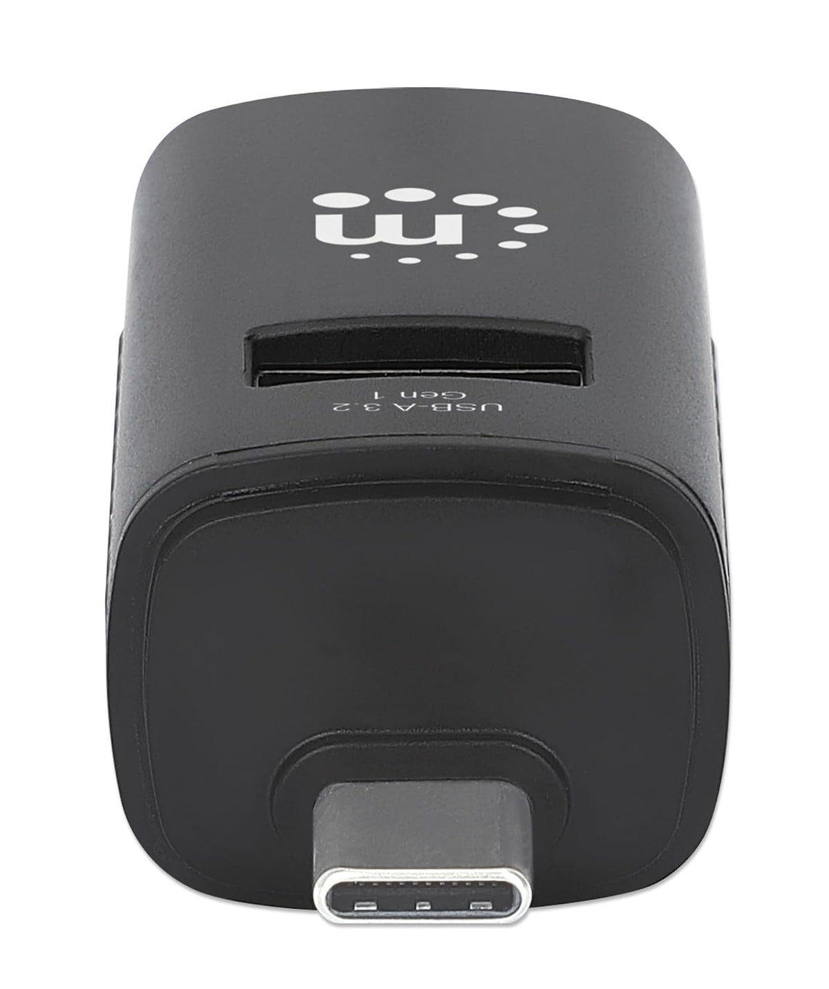 Manhattan 180993 Hub USB-C Negro: 1 Puerto USB 3.0 y 2 USB 2.0, Diseño Ultraportátil, Alimentación por Bus