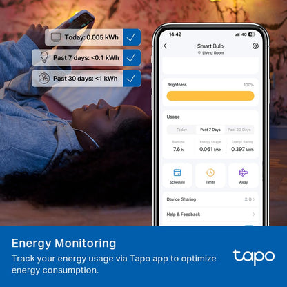 Tapo TP-Link - Bombillas inteligentes de 800 lúmenes (equivalente a 60 W), 2700 K blanco cálido suave, regulable, compatible con Alexa y Google Home, no requiere concentrador, A19 E26, L510E (paquete