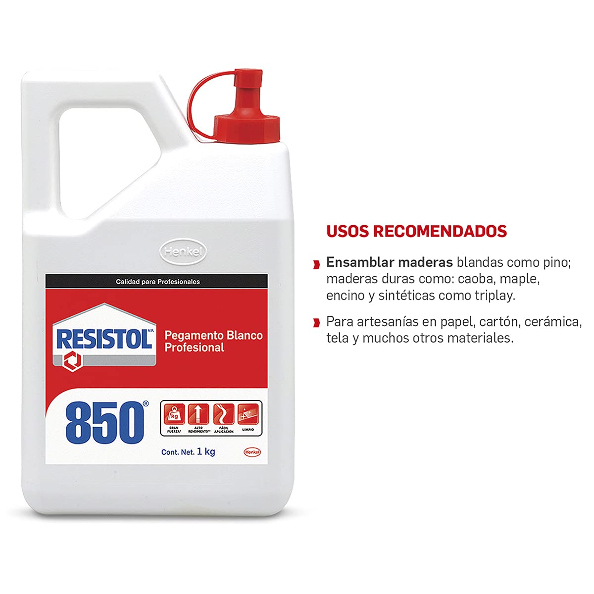 PEGAMENTO LIQUIDO BLANCO RESISTOL 850 621688 1 Kg