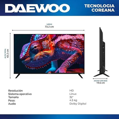 TV Daewoo 32 Pulgadas HD LED DAW32H