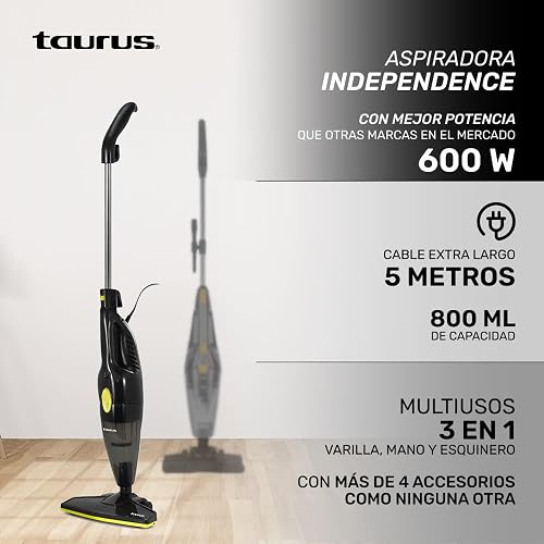 Aspiradora Taurus Independence Capacidad de 800ml Color Negra Modelo Independence