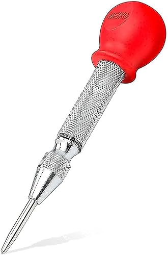 NEIKO 02638A Perforadora central automática de 5 pulgadas para metal, herramienta de perforación central con resorte de impacto ajustable, punzón de resorte, punzón central cargado por resorte, punzón central automático