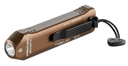 Streamlight 88813 Wedge 50-500 Lumenes Linterna Led Recargable, Lampara de Mano Coyote, Luz Led Blanca, Incluye cable USB-C & cordon