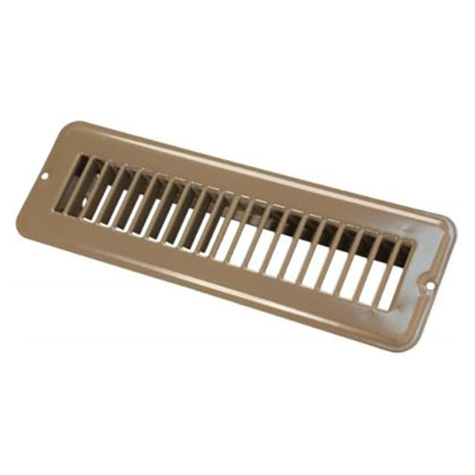 JR Products 02-28935 Undampered Floor Register - 2" x 10", Brown