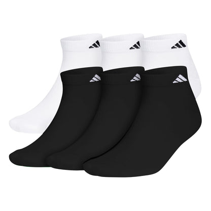adidas Men's Athletic Cushioned Low Cut Ankle Socks (6-Pair Pack) - G - Blanco - Negro - Blanco