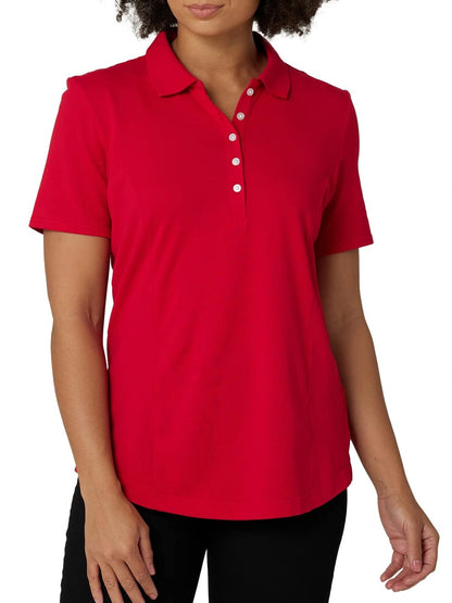 Riders Camisa Polo de Manga Corta de Algodón para Mujer