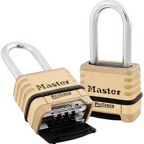 Master Lock, latón, candado, ProSeries Set Your Own Combination Lock, 2-1/4 pulgadas Wide, 1177D