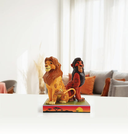 Enesco Jim Shore Disney Traditions - Figura de Simba y Cicatriz del Rey león, 6.5 Pulgadas, Multicolor