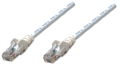 Cable Ethernet Cat 6 UTP 3 m Blanco, Cable LAN RJ45 Macho a Macho con Contactos Chapados en Oro para Router, Switch Ethernet y PC Intellinet 341974