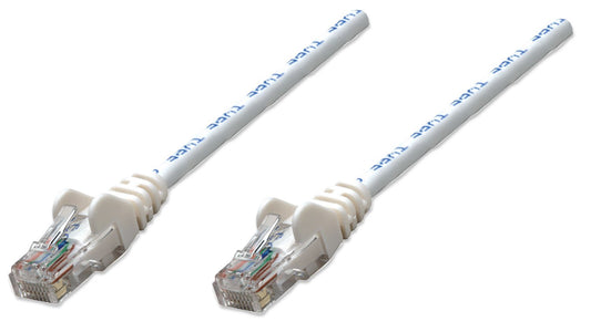 Cable Ethernet Cat 6 UTP 3 m Blanco, Cable LAN RJ45 Macho a Macho con Contactos Chapados en Oro para Router, Switch Ethernet y PC Intellinet 341974