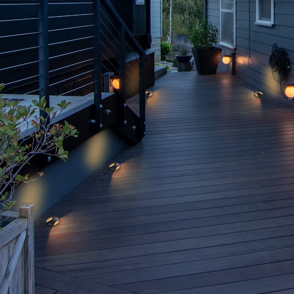 Tecnolite Luz de Cortesía LED Exterior Empotrable 3 W, Luz Suave Cálida, 2 en 1, IP65, IK08, No atenuable, LED Integrado