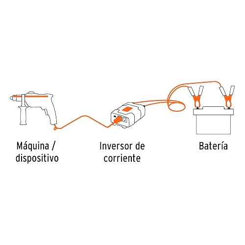 Truper Inversor de Corriente con Puertos USB 120 W, Naranja, INCO-100