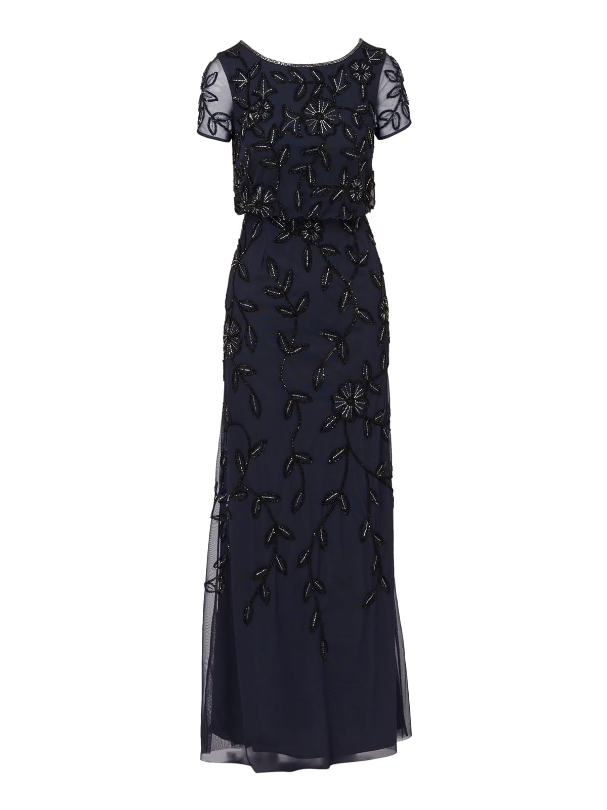 Adrianna Papell Vestido Largo con abalorio Blouson Vestido para ocasión especialMujer
