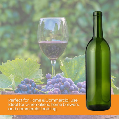FastRack W5 - Botellas de vino verde champaña (750 ml, 6 unidades)