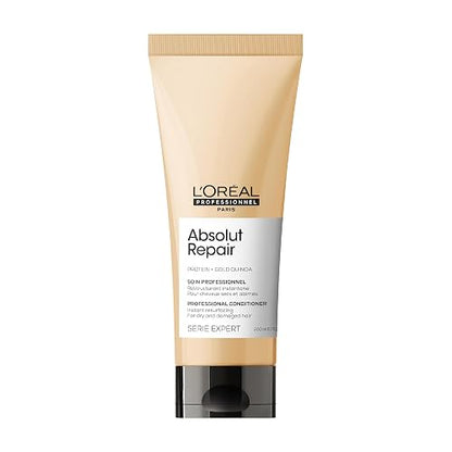 L'Oréal Professionnel Absolut Repair Acondicionador 200ml | Para cabello seco y dañado. Acondicionador que repara y da brillo con proteínas y omega 9, uso después del shampoo.