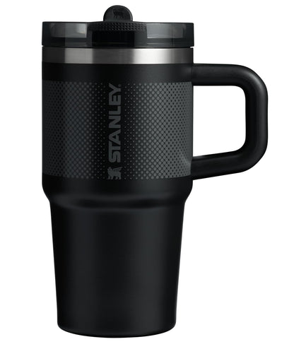 Stanley Quencher ProTour - Vaso con Popote Abatible, Mango Integrado, Acero Inoxidable, Sin BPA - 20 Ounces - Descoloramiento negro