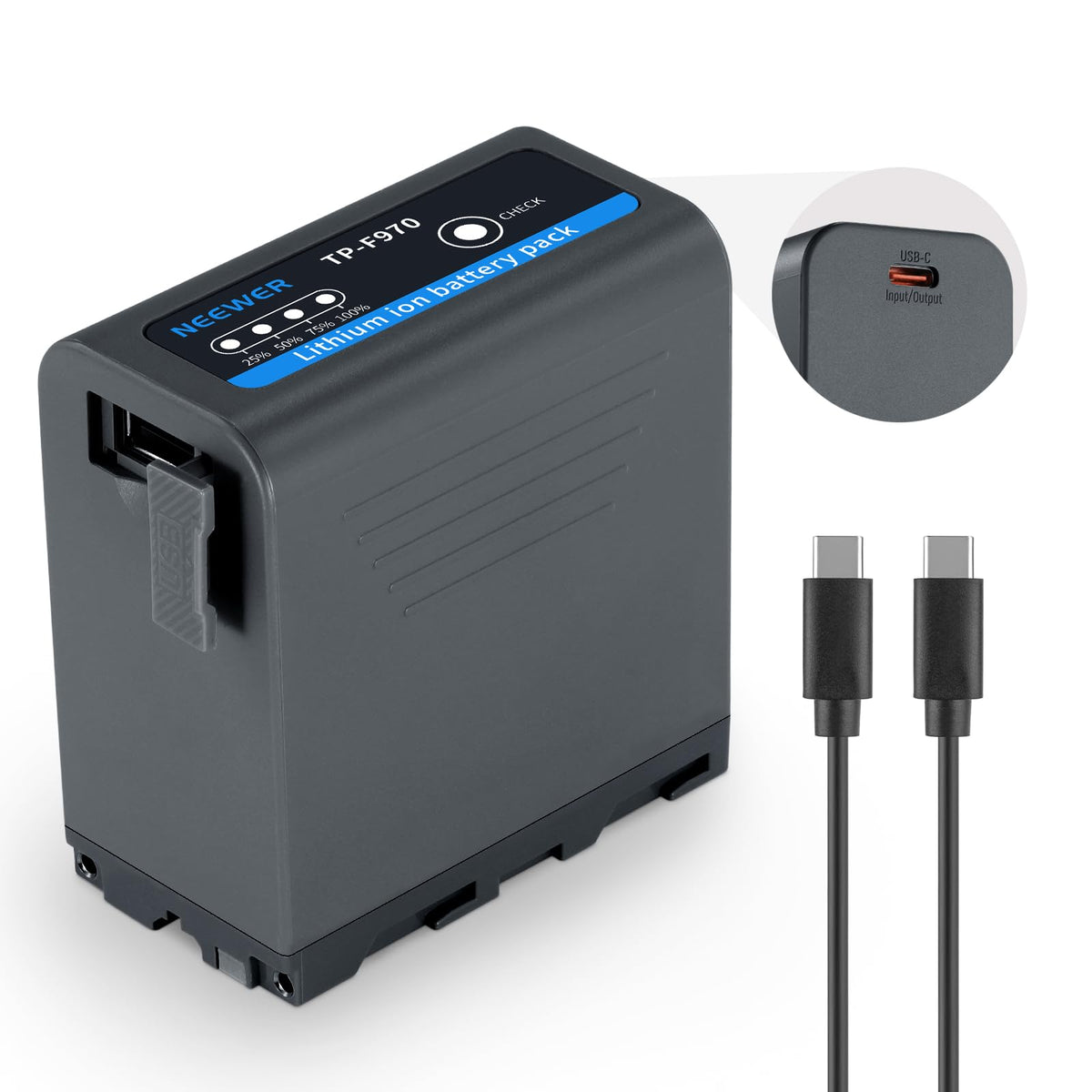 Neewer Batería de Repuesto EN-EL25 con Cargador para Nikon - 1x10500mAh(Gris)