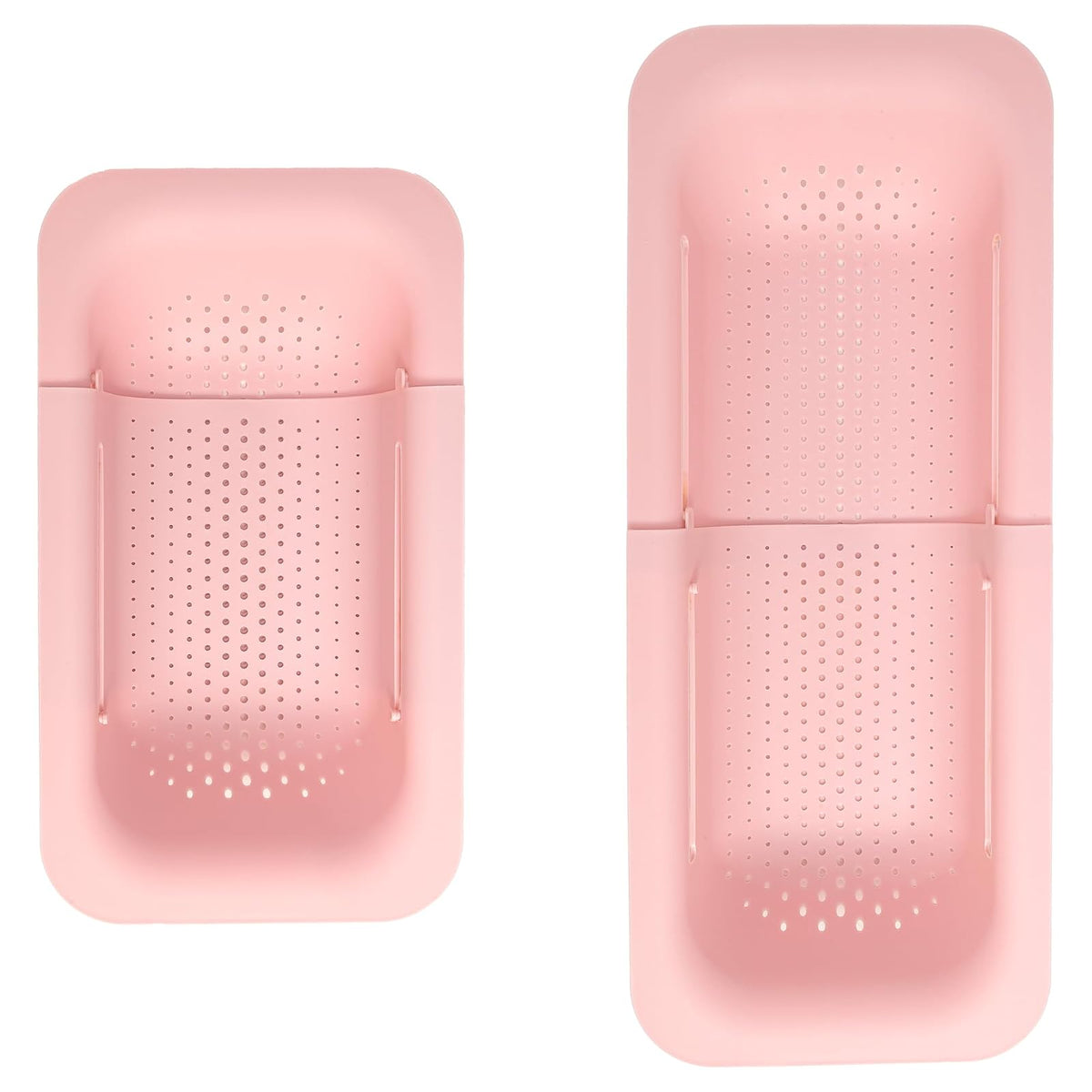 Paris Hilton Colador Extensible sobre el Fregadero, Ajustable de 14.5 a 19.5 Pulgadas, Rosa, Plástico Duradero sin BPA