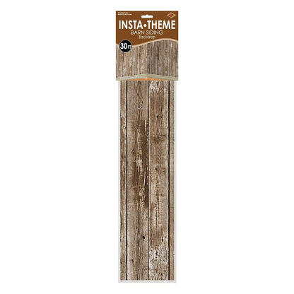 Beistle 52041 Barn Siding telón de fondo para fiestas, 4-Feet por 9 metros