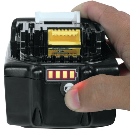 Makita BL1850B-2 18V LXT batería de iones de litio 5.0Ah, 2/paquete, negro | Hasta un 65% más de tiempo de ejecución, tiempo de carga de 45 minutos, carcasa resistente a impactos
