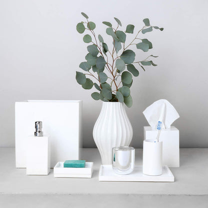 Jonathan Adler Cubo de basura de baño lacado, talla única, color blanco