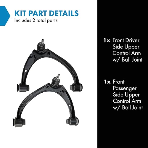 TRQ Brazo de control superior delantero con rótula compatible con Chevrolet Colorado GMC Canyon 2015-2022