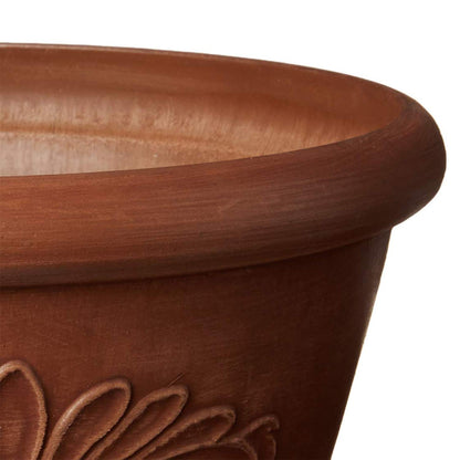 Arcadia Garden Products PSW TA20TC - Molde Compuesto de plástico/Piedra/Madera, sin Agujero de Drenaje (perforable), 8 x 3 Pulgadas, Color Terra Cotta