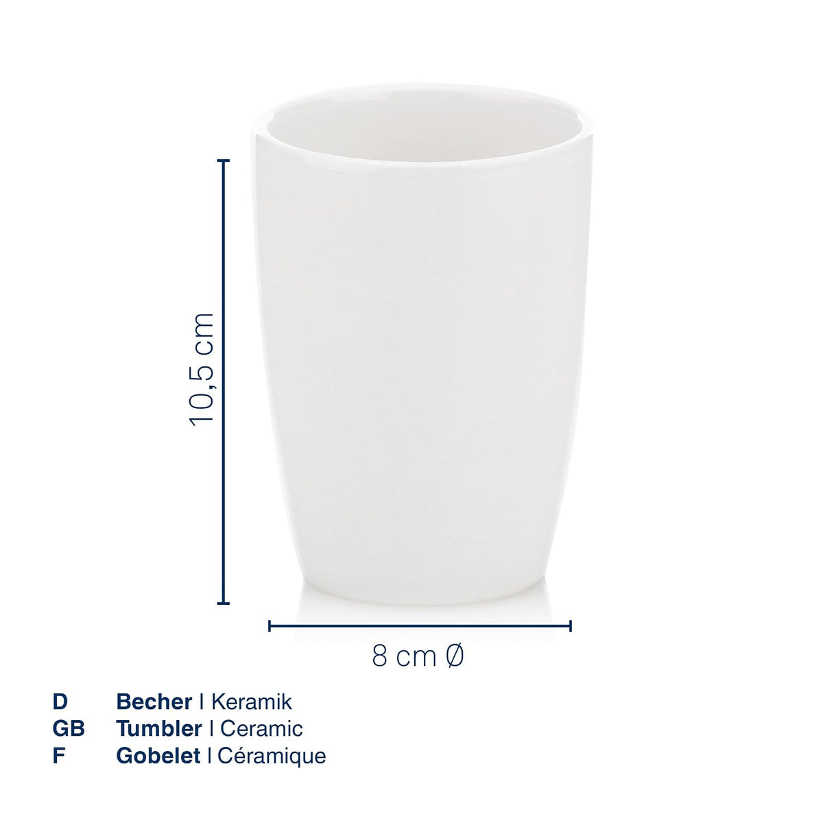 Kela Natura 18588 Toothbrush Beaker Ceramic White