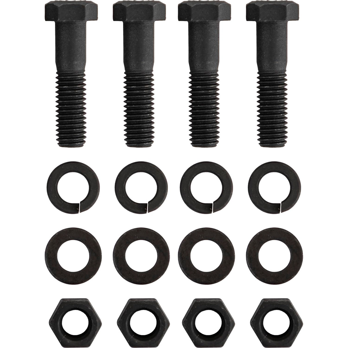 Buyers Products 8520 Kit de Montaje de Gancho de piñón/Enganche Combinado, Cuatro 1/2 Pulgada Tornillos de Grado 8 de 2 Pulgadas, Tuercas hexagonales, Arandelas de Bloqueo Pesadas y Arandelas Planas