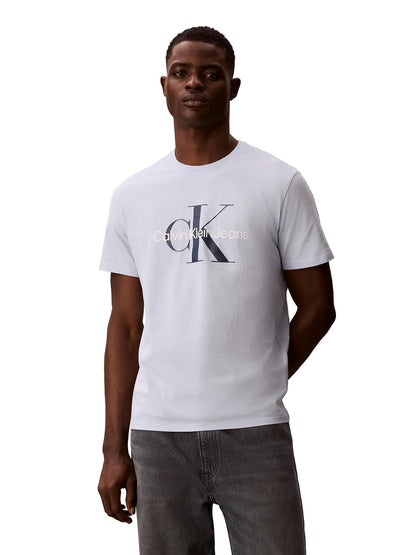 Calvin Klein Camiseta Camiseta para Hombre - Azul (Breezy Blue) - XL