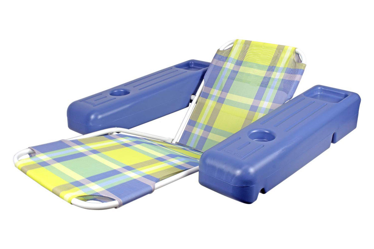Poolmaster Caribbean - Silla Flotante Retro para Piscina, para Adultos, a Cuadros