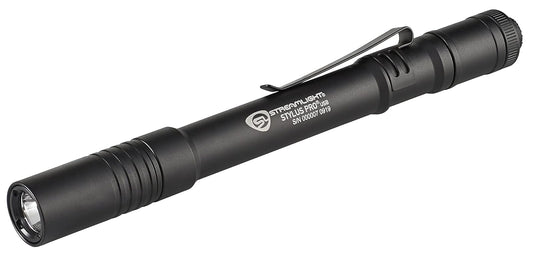 Streamlight 66134 Stylus Pro 350-Lúmenes Recargable USB LED Linterna de Bolígrafo con Cable USB y Funda de Nylon, Negra