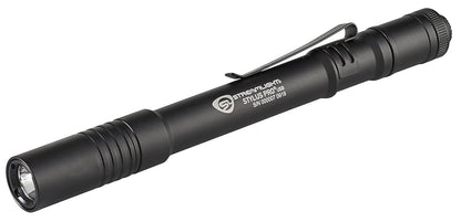 Streamlight 66134 Stylus Pro 350-Lúmenes Recargable USB LED Linterna de Bolígrafo con Cable USB y Funda de Nylon, Negra