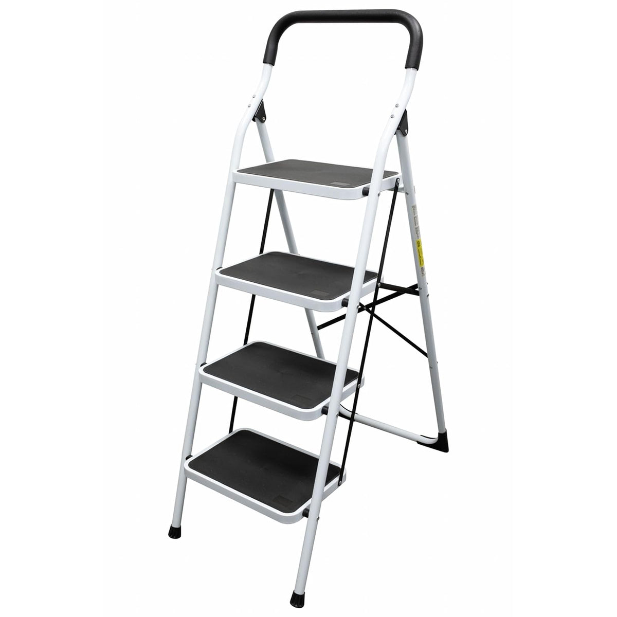 Surtek ETT4 Escalera Tubular Plegable Tipo Taburete de Acero de 4 escalones