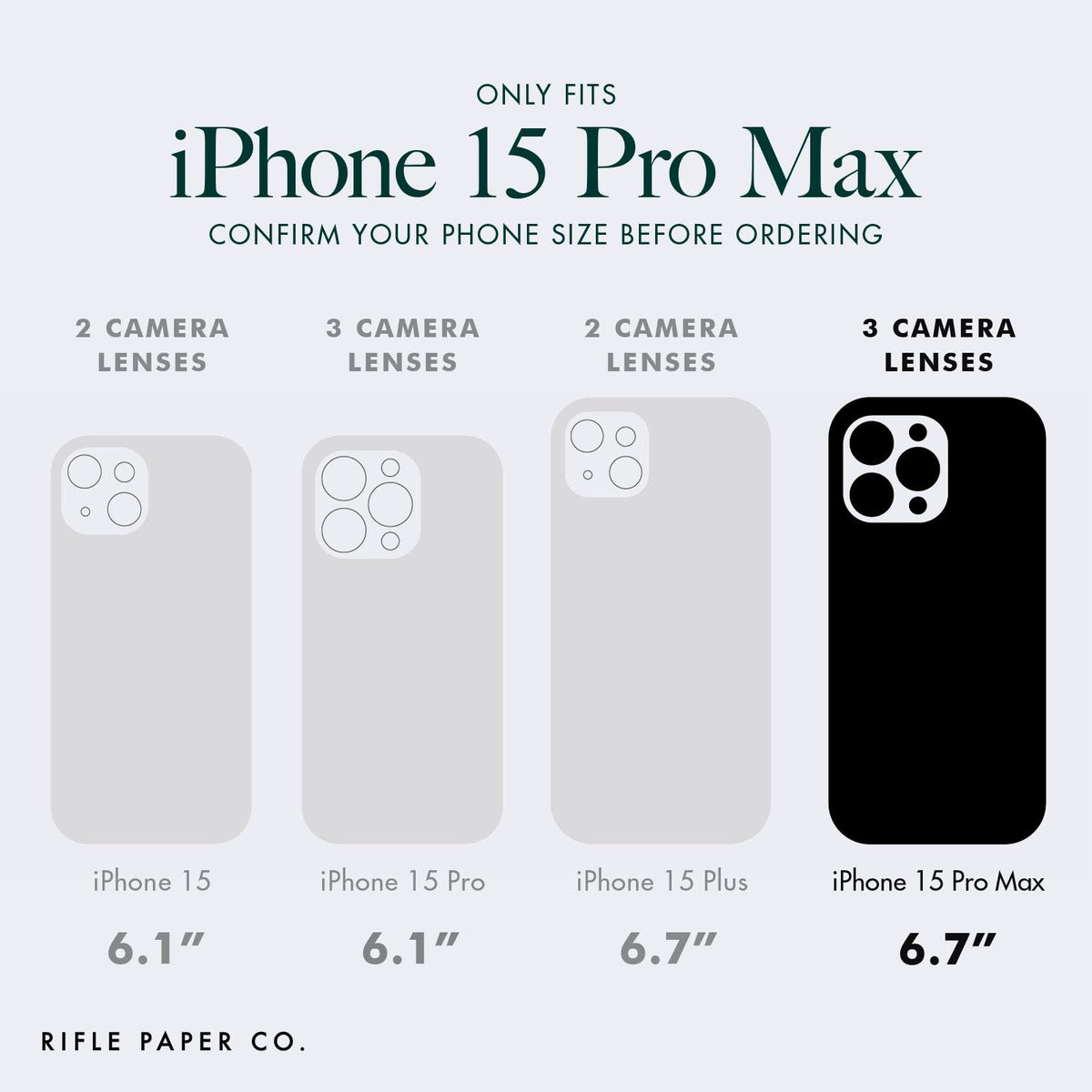 Rifle Paper Co. Funda para iPhone 15 Pro Max [compatible con MagSafe] [protección contra caídas de 12 pies] Bonita funda para iPhone de 6.7 pulgadas con patrón floral, tecnología antiarañazos,