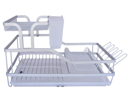 Nuvo 2415-3120 Escurridor Trastes de Aluminio con 2 Niveles con Portacubiertos y Charola