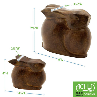 Achla Designs Moon Bunny - Estatua de jardín (tamaño pequeño)