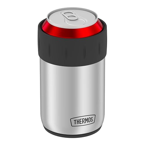 Thermos Stainless Steel Beverage Can Insulator for 12 Ounce Can, Gunmetal Gray