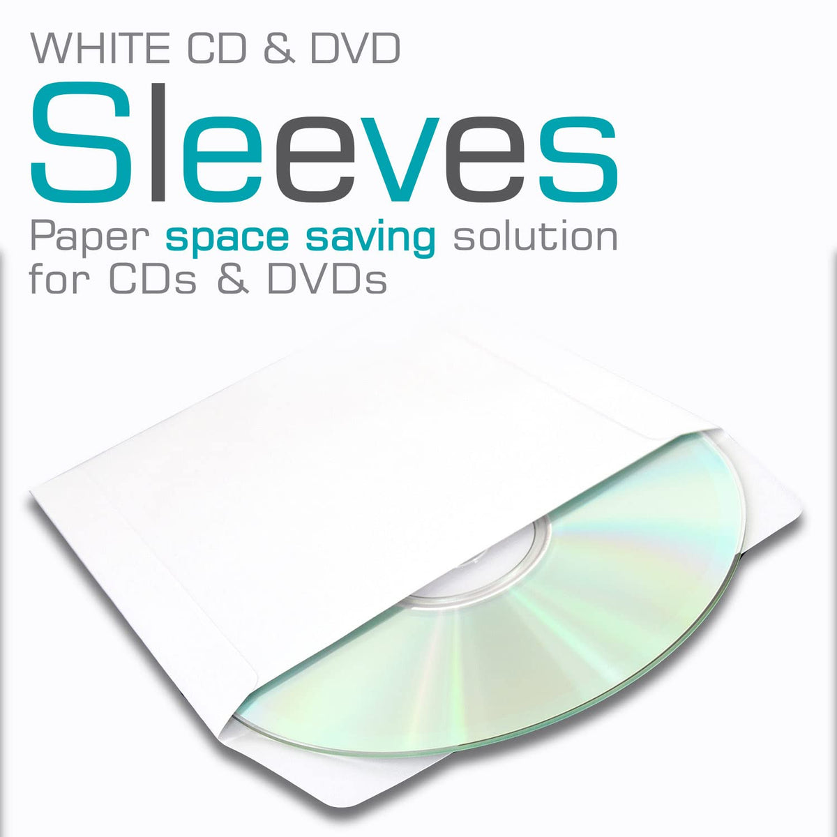 Maxell 190133 Heavy-Duty Paper with Clear Plastic Window CD & Dvd Sleeves White 100 Pack (Paper) for 12cm Formats